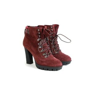 Nine West Abrial Suede Lace-Up Bootie Ankle Boots